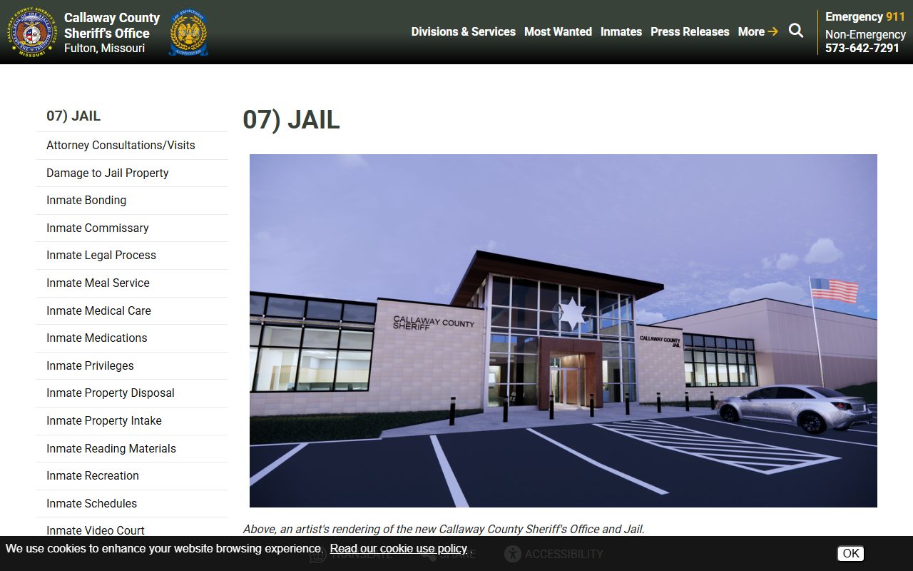 Callaway County inmate records jail information